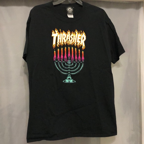 thrasher menorah tee